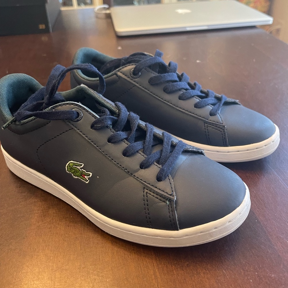 Boys Lacoste Sneakers! Navy! Size 3! Like new